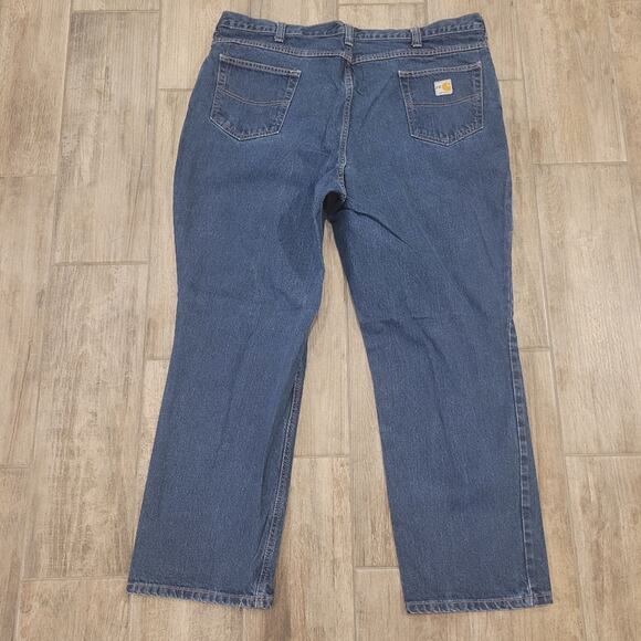 Carhartt Jeans FR Cat 2 Mens 44x30 Flame Resistant Denim Medium Wash Workwear - Picture 7 of 13